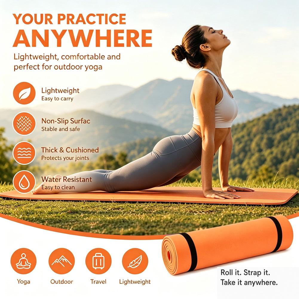Outdoor Camping Rugs - Mat Yoga EVA Anti-Selip, Ringan, Tahan