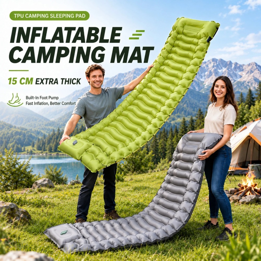 Outdoor Camping Rugs - Matras Tidur Camping Tiup, Kasur Tiup