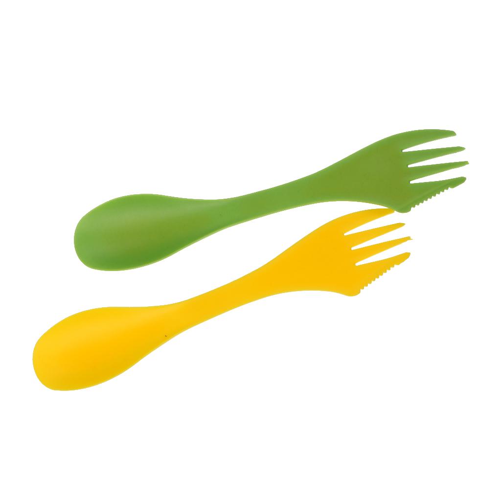 Outdoor Camping Dining Set - Set Peralatan Makan Spork Garpu Multifungsi