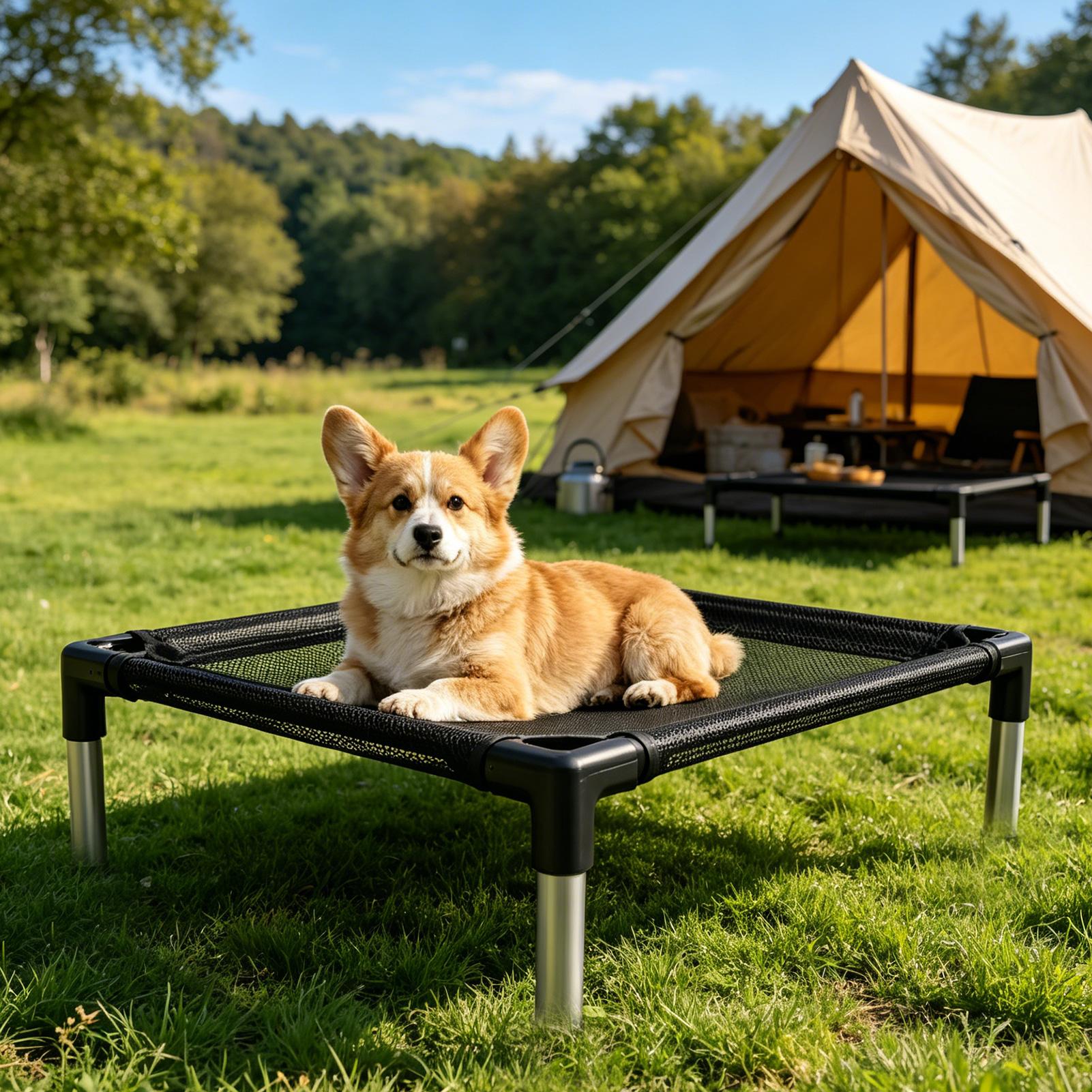 Outdoor Camping Dog Bed - Tempat Tidur Anjing Terangkat Berbahan Jaring