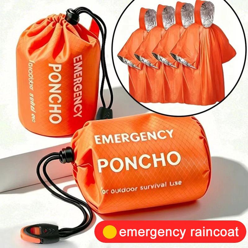 Set Jas Hujan Darurat Portabel - Camping Rain Poncho ulasan dan harga