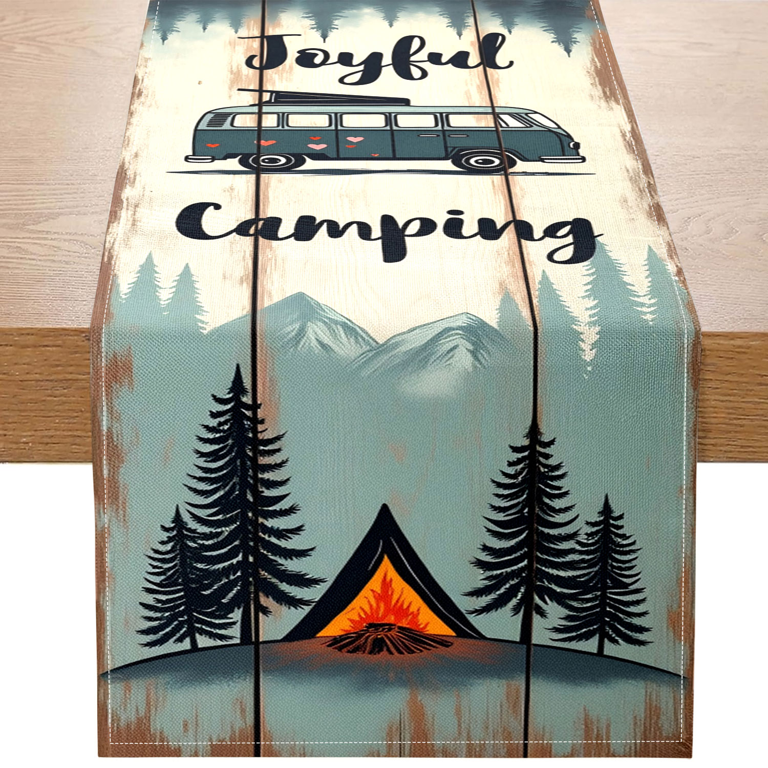 1 Taplak Meja Tema Gaya Berkem - Outdoor Camping Exhibition ulasan dan harga