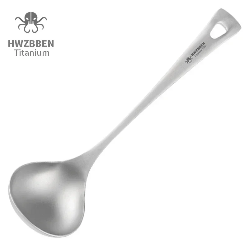 HWZBBEN sendok sup Titanium lu - Outdoor Camping Dining Set ulasan dan harga