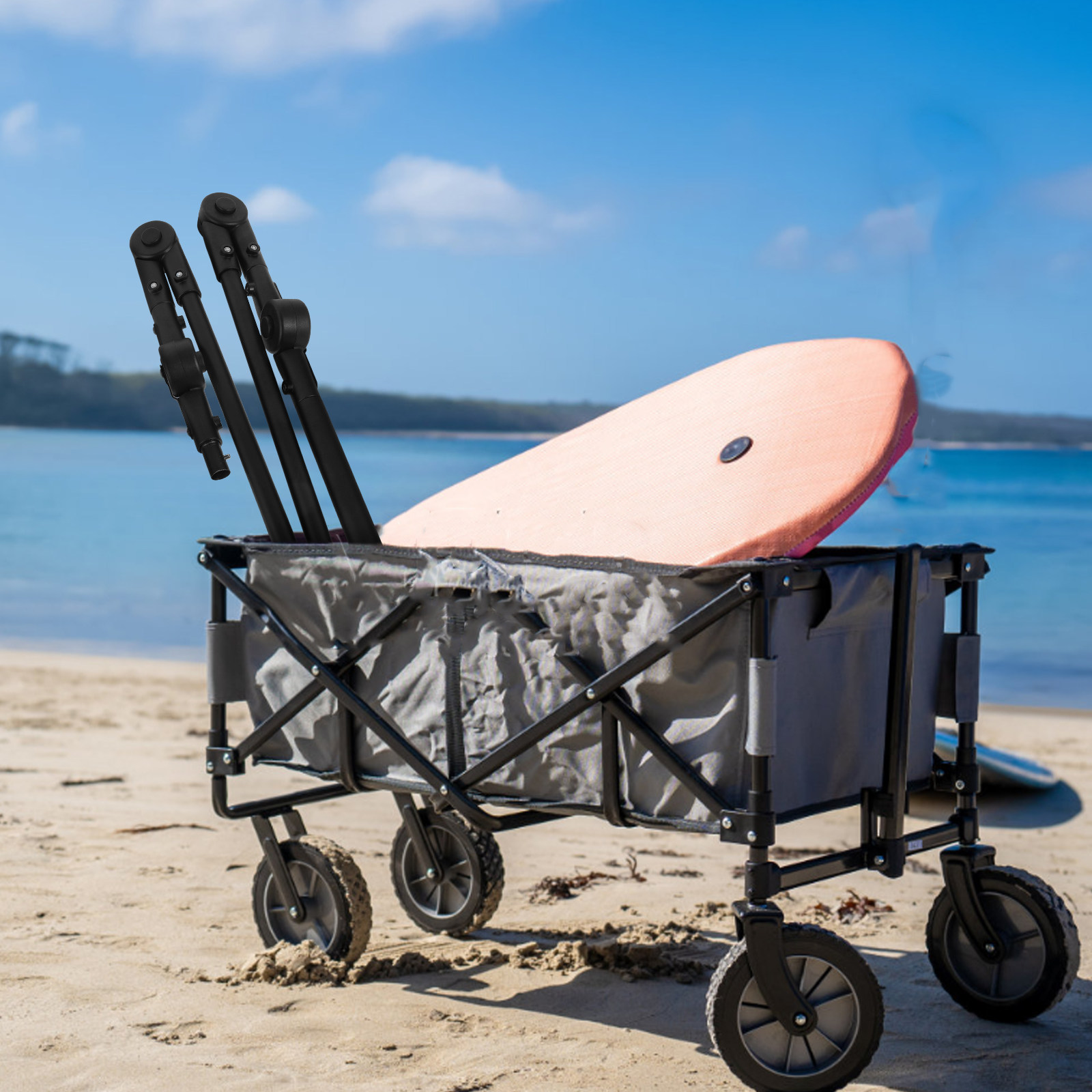 Gagang Dorong Kereta Lipat, Ak - Outdoor Camping Trolley ulasan dan harga