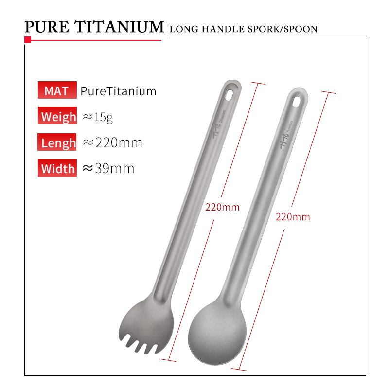 TiTo Titanium Spork Sendok Peg - Outdoor Camping Dining Set ulasan dan harga