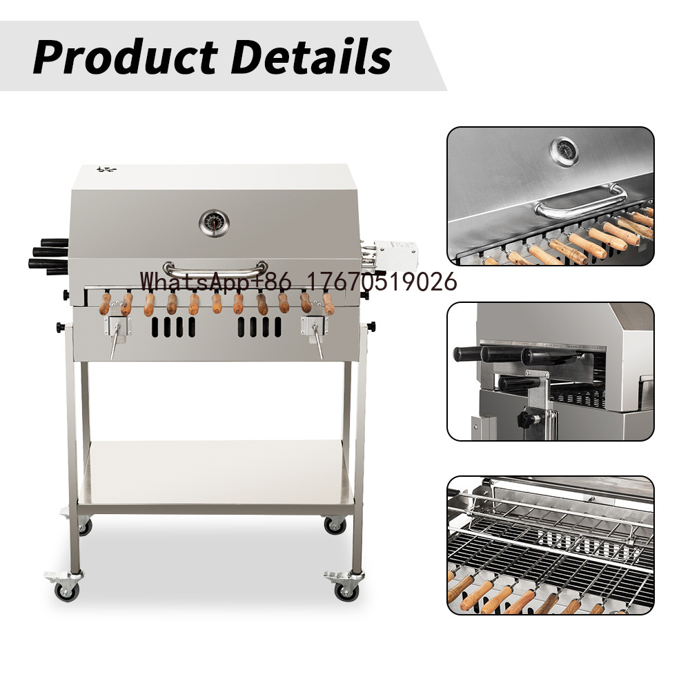 Pemanggang BBQ Arang Besar Mod - Outdoor Camping Trolley ulasan dan harga