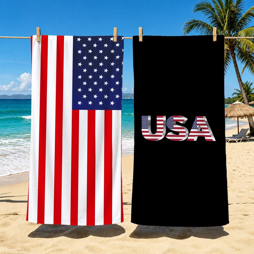 Handuk Pantai Flag A-America U - Outdoor Camping Usa ulasan dan harga