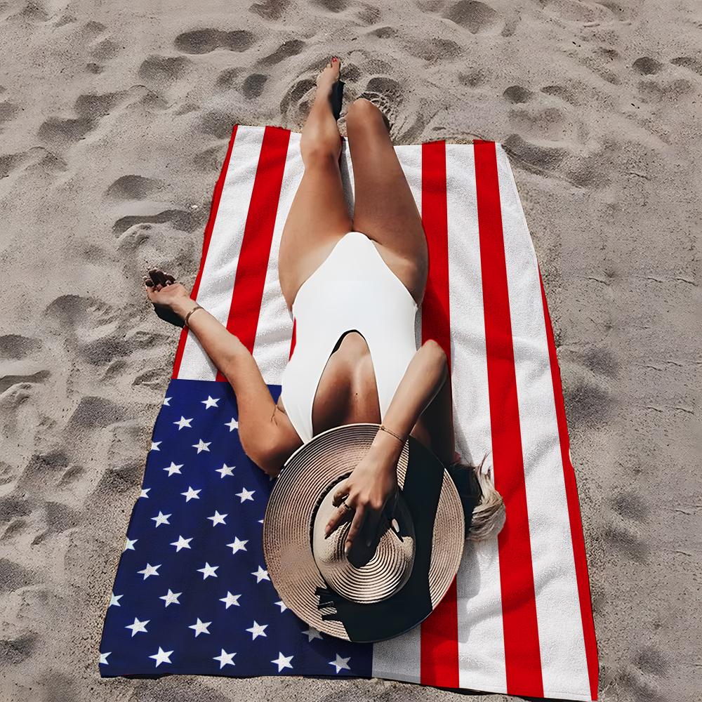 Handuk Pantai Flag A-America U - Outdoor Camping Usa ulasan dan harga