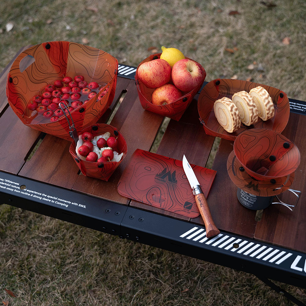 Peralatan Makan Lipat Ringan L - Outdoor Camping Dining Set ulasan dan harga