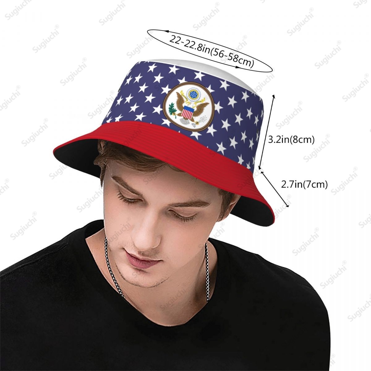 Topi Ember Pria Wanita Bendera - Outdoor Camping Usa ulasan dan harga