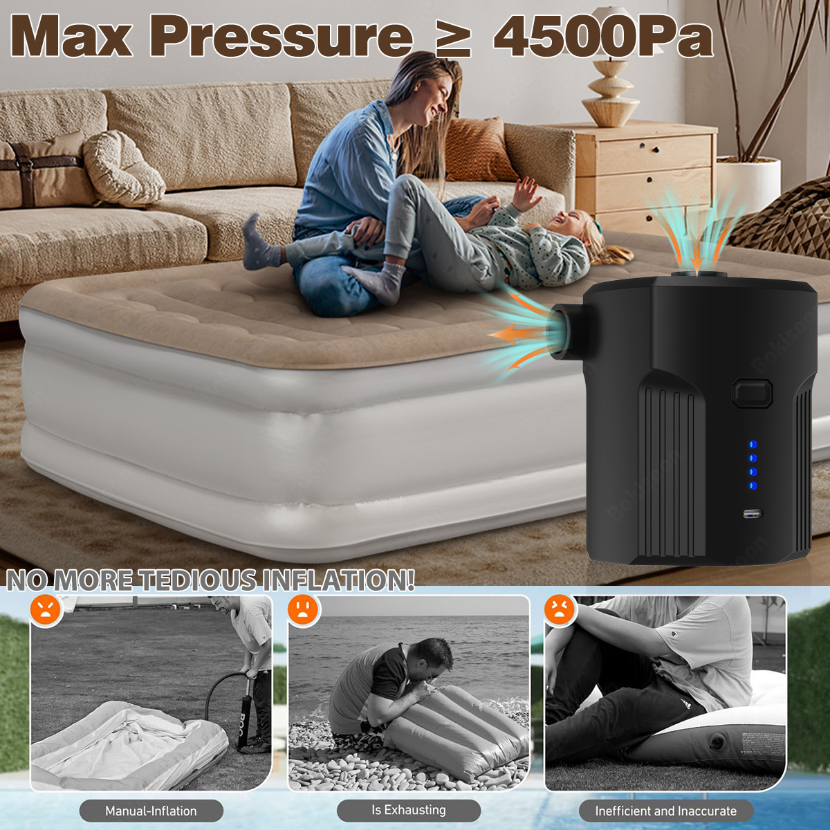 Pompa Udara Listrik Portabel u - Bed Outdoor Camping ulasan dan harga